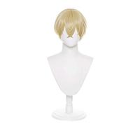 Dagua Cosplay Wig,Tokyo Revengers Chifuyu Matsuno Cosplay Wig,Short Yellow Gradient Black Wig,with Free Wig Cap,Halloween Costume Cosplay,for Christmas Carnival party