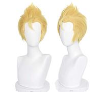 Dagua Cosplay Wig,Tokyo Revengers Hanagaki Takemichi Cosplay Wig,Short Yellow Wig,with Free Wig Cap,Halloween Costume Cosplay,for Christmas Carnival party