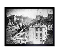 Daguerre Boulevard Temple Paris 1838 Early Photo Art Print Framed Poster Wall Decor 12x16 inch