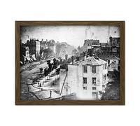 Daguerre Boulevard Temple Paris 1838 Early Photo Artwork Framed Wall Art Print 18X24 Inch