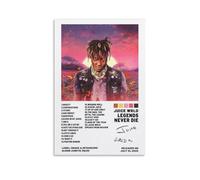 DAGUYS Rapper Juice Wrld Legends Never Die Albums Music Poster 4 Poster Cool Artworks Painting Wall Art Canvas Prints Hanging Picture Posters 24x36inch(60x90cm)