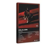 DAGWCG Life of A DON - Music Album Poster Canvas Poster Bedroom Decor Landscape Office Room Decor Gift 12x18inch(30x45cm)