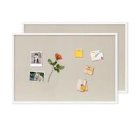 DAHAPYBOO Cork Board with Linen White 2Pack,Bulletin Board 36"x24" Hanging Corkboards for Office Home School Message Board or Vision Board Decoration.
