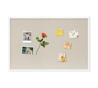 DAHAPYBOO Cork Board with Linen White,Bulletin Board 36"x24" Hanging Corkboards for Office Home School Message Board or Vision Board Decoration.