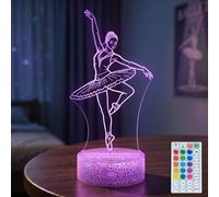 DAHEYMA Ballet Dancing Gifts, Ballerina Night Light | 16 Colors Lights with Timer Dimmable LED Lamp, for Birthday Xmas Ballet Decor 3D Light