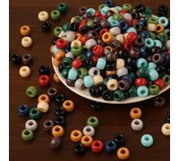 DAHI 1000pcs Colorful Pony Beads Plastic Craft Beads Pony Bead Bulk with Large Hole for Threading 6x8mm for Jewelry,Threading Bracelets Crafting(Color-d)