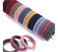 DAHI 100pcs Seamless Cotton Hair Ties,Rope Ponytail Holders,Thick Ponytail Band Soft hair tie No Damage Stretchy Hair ties, Ponytail Holders for Women Girls (network)