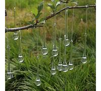 DAHI 10pcs Christmas tree decoration ice cone ice drop pendant made of glass for hanging Christmas Decoration (Glass ice drop 25mm)