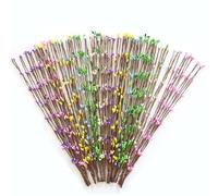 DAHI 120PCS Artificial Berry Garland, Spring Pip Berry Stems, Flowers Artificial, Sprays Wire Spring Berrys Decorative Garland Picks for Centerpieces Craft Wreath Making Home Decor (A)