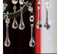 DAHI 14pcs Christmas tree decoration ice cone ice drop pendant made of glass for hanging Christmas Decoration (Glass ice drop 20 * 80mm)