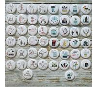 DAHI 2 sets Advent Calendar Number Buttons Number 1-25 for Christmas Calendar DIY for Jute Bags, Badges Pins