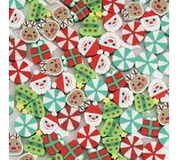 DAHI 300pcs Christmas Polymer Clay Bead Soft Ceramic Beads Christmas Clay Bead for DIY Bracelet Necklace Earrings (B)