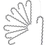 DAHI 32pcs Candy Sticks For Christmas Tree Candy Sticks For Hanging Christmas Pendant (Black 15cm (with Hole))