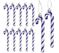 DAHI Candy Canes for Christmas Tree, Hanging Sugar Canes Christmas Decoration, Christmas Glitter Candy Tree Decorations Advent Decoration (blue-A)