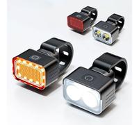 DAHJSD Bike Lights Set for Trek Marlin 5,6,7 2020 - USB Rechargeable Bike Headlight and Tail Light for Night Riding, Rain-resistant Front and Rear Bicycle Lights, C front + back