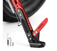 DAHJSD Motorcycle Kickstand for BMW CE 04 2023, Adjustable Aluminum Side Stand Non-Slip Foot Pad, Universal Support Leg for Scooter Dirt Bike Motorbike,C Red