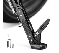DAHJSD Motorcycle Kickstand for Kawasaki KX 85 2002-2024, Adjustable Aluminum Side Stand Non-Slip Foot Pad, Universal Support Leg for Scooter Dirt Bike Motorbike,A Black
