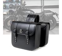 DAHJSD Motorcycle Tail Bag for Triumph Street Twin Street Bike - Leather Side Pannier, Motorcycle Tool Bag Backpack, Storage & Tank Bags, Easy Install Rear Storage Bag,A