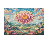Dahlia 1000 Piece Pack Classic Jigsaw Puzzle Flower Plant Couple Puzzle Partners Ultra Difficult Wall Decor Easter New Year Creativity & Gift Giving 1000 PCS