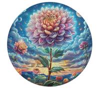 Dahlia 195 Piece Circular Puzzle Flowers Plants Trees Animal Shape Learning Through Play Educational Puzzle for Kids & Adults Idea Home Decor 195 PCS