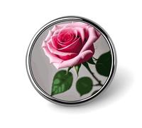 Dahlia Badges Decorative, Durable Aluminum Alloy Round Badge, Lightweight Button Brooch for Shirts, Jackets, Hats, Uniforms 1"