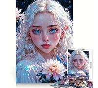 Dahlia Dream 1000 Piece Jigsaw Puzzle for Teenagers DIY Fun Clear Tone Pattern Assemble Night Fun (38x52cm)