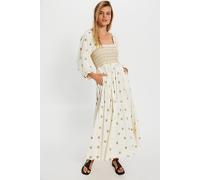 Dahlia Embroidered Maxi Dress at Free People in Pastry Combo, Size: Medium - female