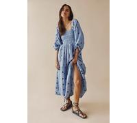 Dahlia Embroidered Maxi Dress at Free People in Skies Combo, Size: XS - female