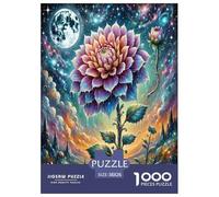 Dahlia Flower 1000 Piece Plant Jigsaw Puzzle for Adults Fun Toy Intellectual Game Home Decoration Stress Relief Education Game Relaxation And Intelligence 38x26cm/1000pcs