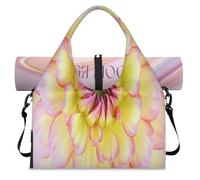 Dahlia Flower Floral Sports Duffel Bag for Women Men Weekend Overnight Bag with Shoe Compartment Shoulder Tote Luggage Bag for Yoga Gym Travel