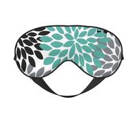Dahlia Flower Print Comfortable Eye Mask Breathable Adjustable Men Women Lightweight Travel Yoga Work
