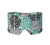 Dahlia Flower Print Sleep Eye and Ear Muffs Mask - Adjustable Yoga Travel Headband, Keep Warm Shading Comfortable Aid