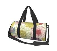Dahlia Flower Round Travel Duffel Bag - Large Capacity Durable Carry-On Bag for Vacation, Gym, Short Trips
