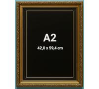Dahlia Ornate Spoon Picture Frame Gold Bronze Ebony Silver Baroque Style 43mm Wide Decorative Photo Poster Certificate Frame Shatterproof Perspex Multiple Sizes Made in UK