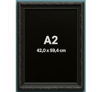 Dahlia Ornate Spoon Picture Frame Gold Bronze Ebony Silver Baroque Style 43mm Wide Decorative Photo Poster Certificate Frame Shatterproof Perspex Multiple Sizes Made in UK, Ebony, 10x8