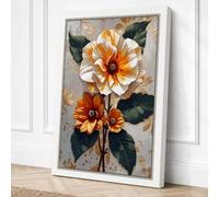 Dahlia Studies Botanical Canvas Wall Art Print 24x16 Inch