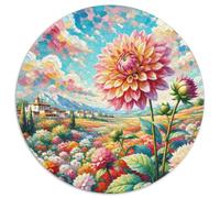 Dahlia Wholesome 1000-Piece Round Puzzle with, Ideal for Drawing Room Displays And Leisure Time 1000pcs (67.5x67.5cm)