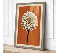 Dahlia with Rhythm Botanical Canvas Wall Art Print 24x16 Inch (61 x 41 cm)