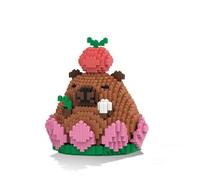 DAHONPA Animals Series Capybara Toy Micro Building Block Set, 2110 Pieces with Lotus base Design, Decoration Present for Adults & Boys & Girls
