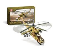 DAHONPA Mi-24 Attack Helicopter Military Army Airplane Building Bricks Set with Figure, 893 Pieces Air-Force Build Blocks Toy, Gift for Kid and Adult