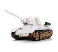 DAHONPA T-34 White Tank Army Building Block(518 PCS),WW2 Military Historical Collection Model with 2 Soldier Figures,Toys Gifts for Kid and Adult.