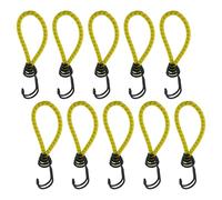 Dahszhi 10 Pcs 8mm Bungee Cord Hooks Camping Accessories Heavy Duty Bungee Cords with Hooks for Camping,Securing Tarps,Canvases,Yellow