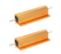 Dahszhi Wirewound Resistors 100 Watt 20 Ohm Aluminum Case Chassis Mounted Resistor - 2pcs