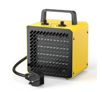 DAHTEC 2000 W Portable Ceramic Fan Heater Electric Heater with Thermostat | Industrial Space Heater with 2 Heat Settings & Fan | Metal Housing, Overheat Protection, for Home, Garage, Workshop, Yellow
