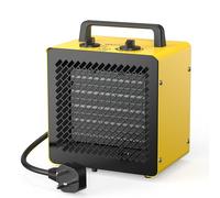 DAHTEC 2800 W Portable Ceramic Fan Heater Electric Heater with Thermostat | Industrial Space Heater with Metal Housing, 2 Heat Settings & Fan | Blow Heater for Home, Garage, Workshop, Yellow