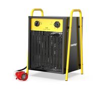 DAHTEC 9000W Enhanced Electric Fan Heater - Steel Casing - Industrial Portable Heaters - Thermostat & Overheat Protection - Ideal for Construction Site, Garage, Greenhouse