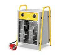 DAHTEC 9000W Enhanced Electric Fan Heater - Steel Casing - Industrial Portable Heaters - Thermostat & Overheat Protection - Ideal for Construction Site, Garage, Greenhouse