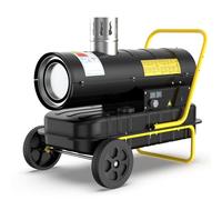 DAHTEC Indirect Diesel Space Heater, 20 KW Industrial Heaters, 38L Large Fuel Tank, Adjustable Thermostat, Wheeled, Overheat Protection, Suitable for Workshops, Building Sites and Agricultural