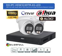 DAHUA 1080P CCTV SECURITY 2MP COLORVU CAMERA AUDIO SYSTEM NIGHTVISION OUTDOOR