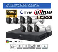 DAHUA 1080P CCTV SECURITY SYSTEM AUDIO MIC HD CAMERA COLORVU OUTDOOR NIGHTVISION